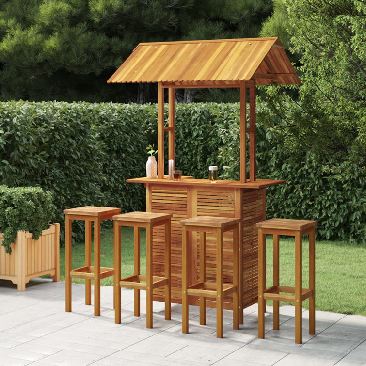 Natur Pur 5 Piece Garden Bar Set Wayfair.co.uk